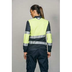 Polo alta visibilidad MUJER KINGSMANN STARLIGHT manga larga 65/35, Azul... 2