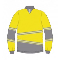 Polo alta visibilidad HOMBRE KINGSMANN STARLIGHT manga larga 100% Poliéster,... 2