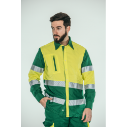 Camisa alta visibilidad HOMBRE KINGSMANN STARLIGHT manga larga, Verde con...