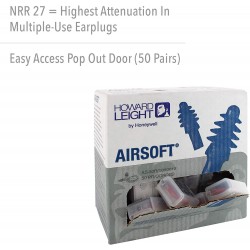 Par de tapones auditivos HONEYWELL reuilizable Airsoft SNR 30 cordon PVC 1030612 2