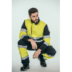 Buzo alta visibilidad HOMBRE KINGSMANN STARLIGHT, Azul Marino y Amarillo Flúor 3