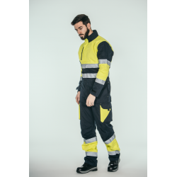 Buzo alta visibilidad HOMBRE KINGSMANN STARLIGHT, Azul Marino y Amarillo Flúor 5