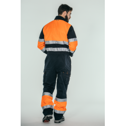 Buzo alta visibilidad HOMBRE KINGSMANN STARLIGHT, Azul Marino y Naranja Flúor 2