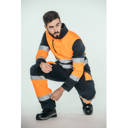 Buzo alta visibilidad HOMBRE KINGSMANN STARLIGHT, Azul Marino y Naranja Flúor 3