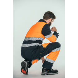 Buzo alta visibilidad HOMBRE KINGSMANN STARLIGHT, Azul Marino y Naranja Flúor 4