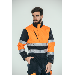Buzo alta visibilidad HOMBRE KINGSMANN STARLIGHT, Azul Marino y Naranja Flúor 5