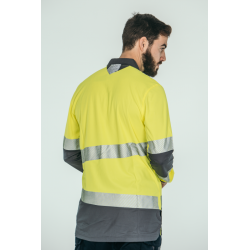 Polo alta visibilidad HOMBRE KINGSMANN STARLIGHT manga larga 100% Poliéster,...