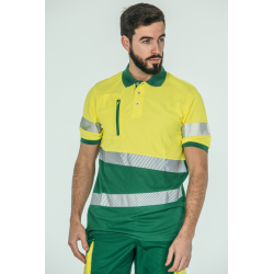 Polo alta visibilidad HOMBRE KINGSMANN STARLIGHT manga corta 100% Poliéster,...
