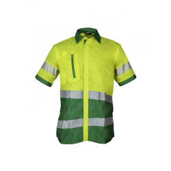 Camisa alta visibilidad MUJER KINGSMANN STARLIGHT manga corta, Verde con...