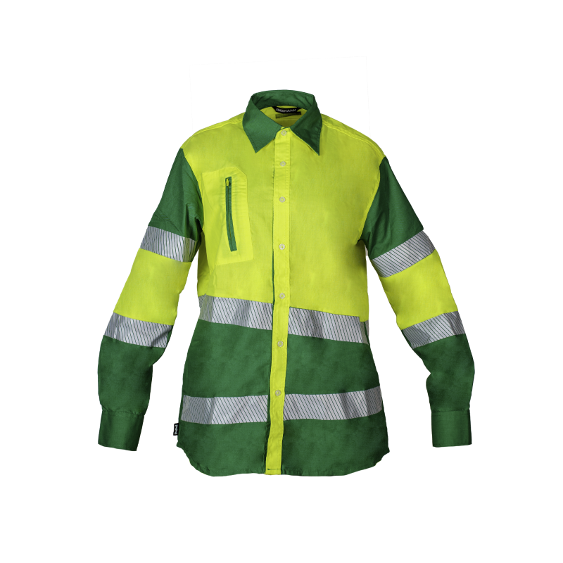 Camisa alta visibilidad MUJER KINGSMANN STARLIGHT manga larga, Verde con...