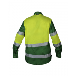 Camisa alta visibilidad MUJER KINGSMANN STARLIGHT manga larga, Verde con... 2