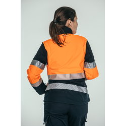 Polar Softshell alta visibilidad MUJER KINGSMANN STARLIGHT, Azul Marino con... 3