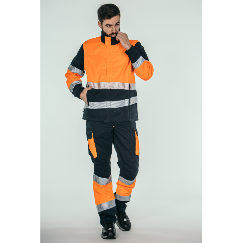 Cazadora alta visibilidad HOMBRE KINGSMANN STARLIGHT, Azul Marino con Naranja...