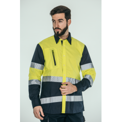 Camisa alta visibilidad HOMBRE KINGSMANN STARLIGHT manga larga, Azul Marino...