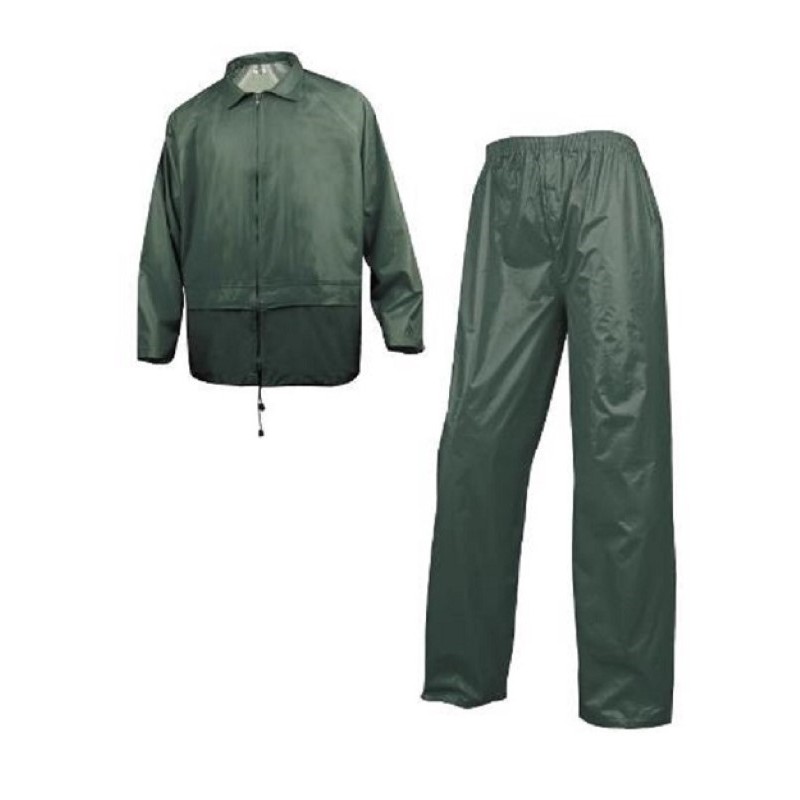 Traje de agua laboral VERDE de PVC, ref. EN400
