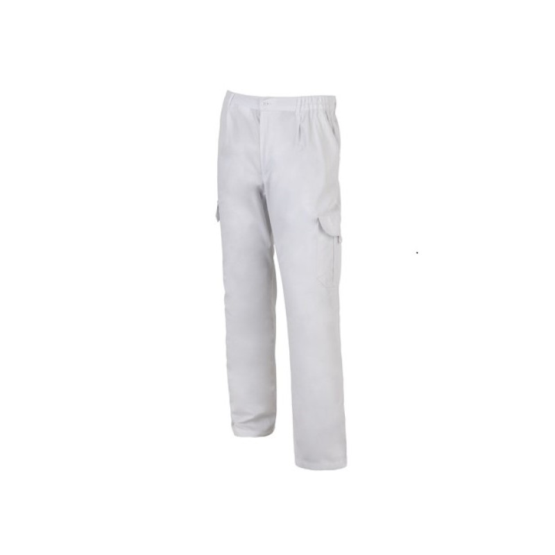 Pantalón laboral Multibolsillos Tergal Basic UNISEX Blanco, mod. 1001, PLAZO...