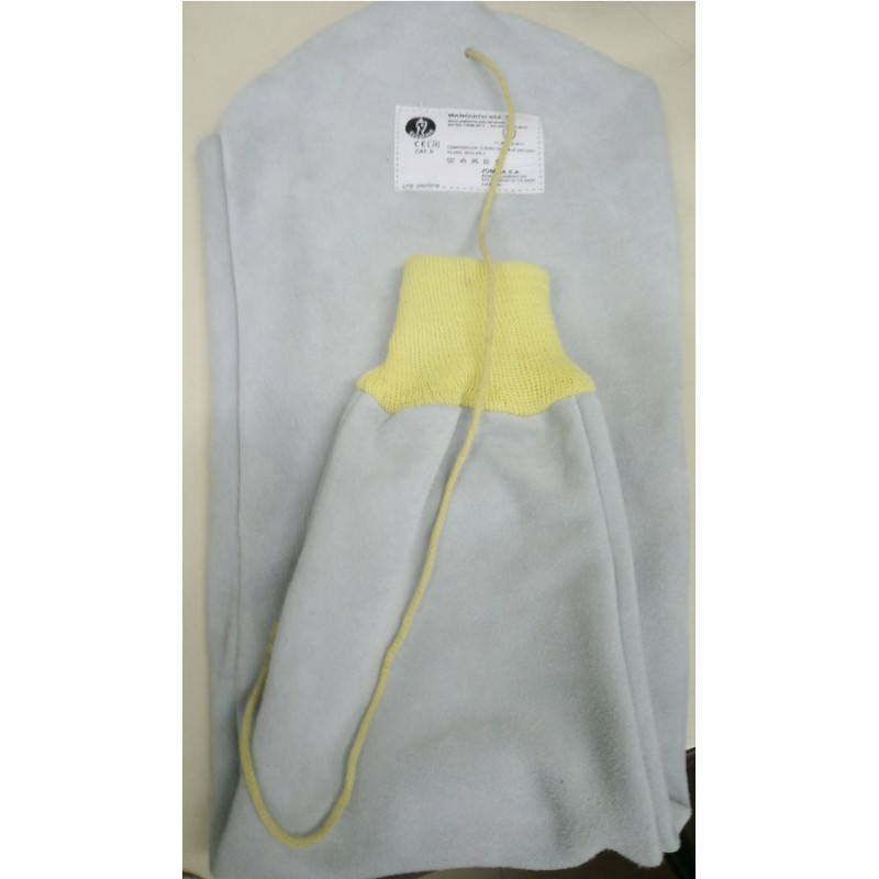 Manguito soldadura cuero serraje vacuno desde la muñeca hasta el hombro LMA 552
