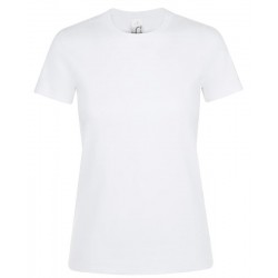 Camiseta laboral MUJER manga corta con cuello redondo REGENT Blanco