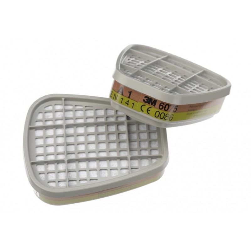 Filtro 3M 6075 A1 protege contra vapores orgánicos.