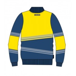 Sudadera alta visibilidad MUJER KINGSMANN STARLIGHT, Azul Marino con Amarillo... 2