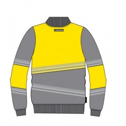 Sudadera alta visibilidad HOMBRE KINGSMANN STARLIGHT, Gris con Amarillo Flúor 2