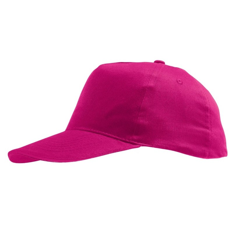 Gorra laboral básica 5 paneles SUNNY fucsia, PLAZO 10-15 días