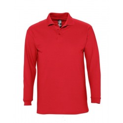 Polo laboral HOMBRE manga Larga WINTER Rojo