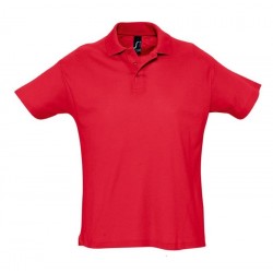 Polo laboral piqué HOMBRE manga corta SUMMER Rojo