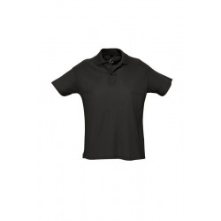 Polo laboral piqué HOMBRE manga corta SUMMER Negro