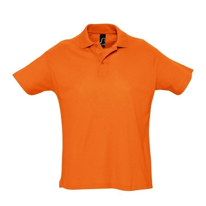 Polo laboral piqué HOMBRE manga corta SUMMER Naranja