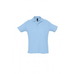 Polo laboral piqué HOMBRE manga corta SUMMER Celeste