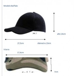 Gorra laboral básica 6 paneles BUFFALO Azul Marino 2