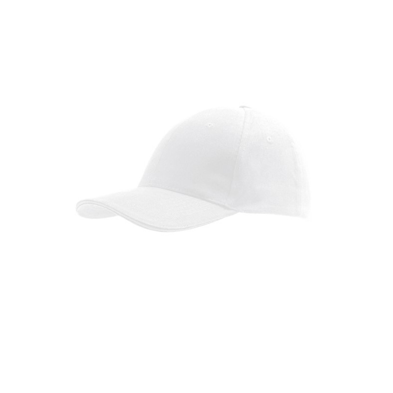 Gorra laboral básica 6 paneles BUFFALO Blanco