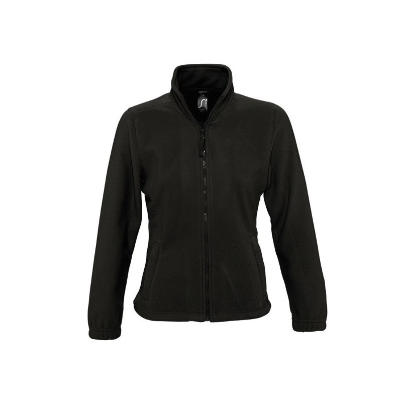 Forro polar laboral MUJER con cremallera NORTH Negro