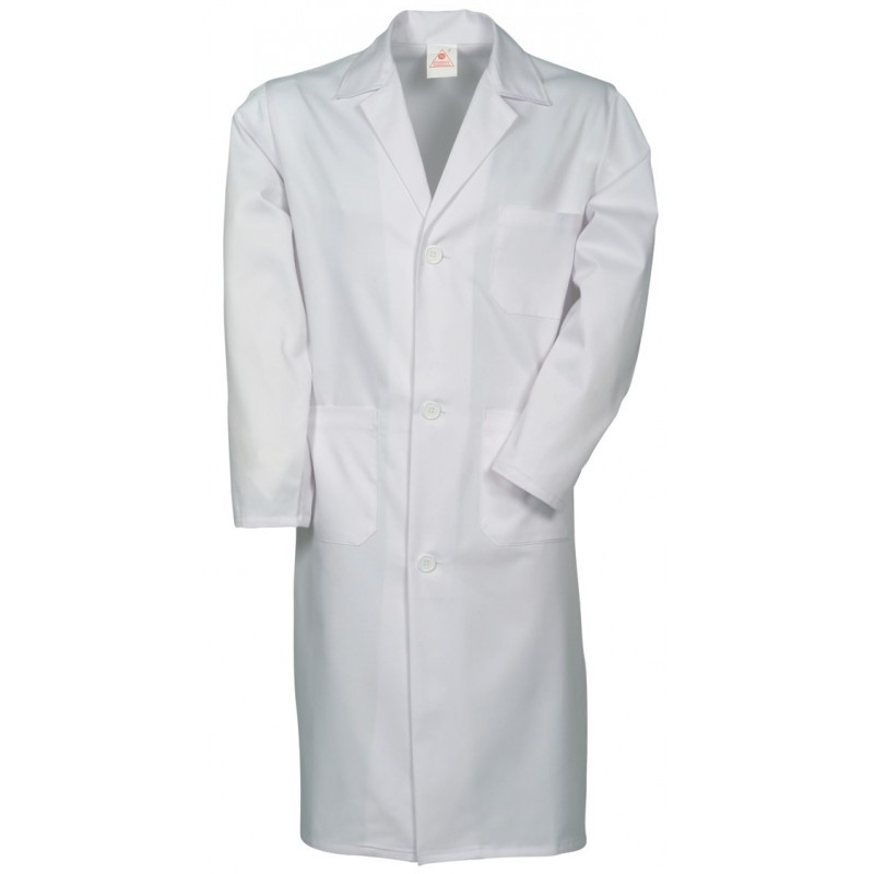 Bata blanca laboral cierre botones. PEDIR UNA TALLA INFERIOR A LA HABITUAL.