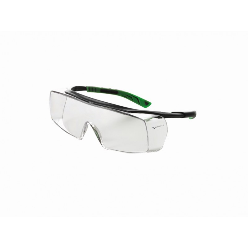 Gafa de policarbonato incoloro UNIVET 5X7.03.11.00 sobre gafas